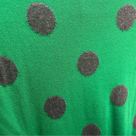 Banana Republic Women’s Small Green Sweater with Black Polka Dots Chic - Picture 3 of 5